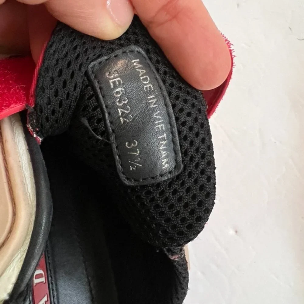 PRADA NEOPRENE FLORAL LACCA SNEAKERS SIZ 37.5 - Picture 7 of 8